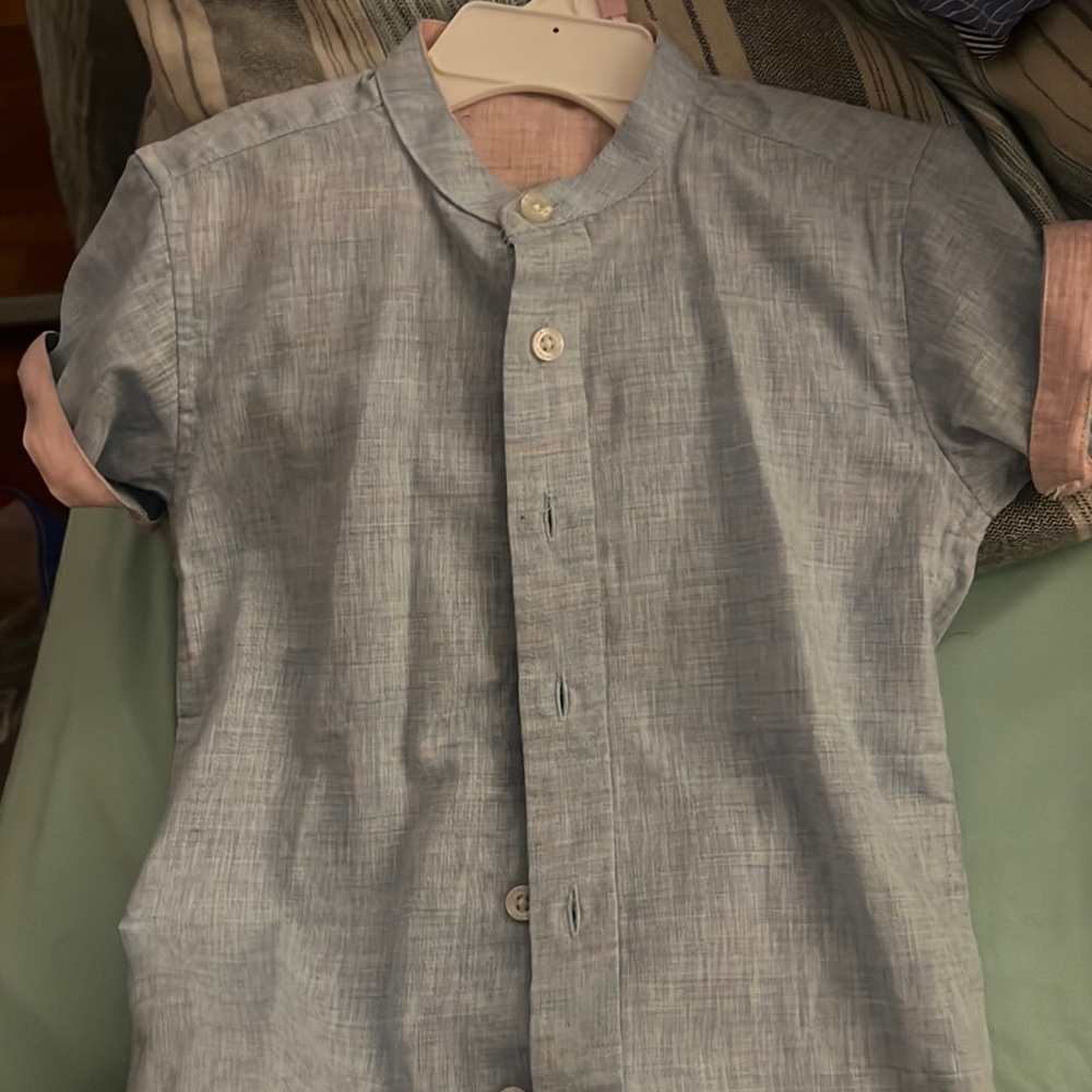 Leo and Zachary short sleeve dress shirt